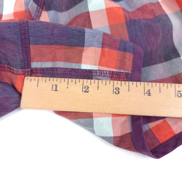 LULULEMON Run Speed Short 2 Way Stretch Wheezy Check Heathered Berry Yum Yum 4 - Picture 5 of 7